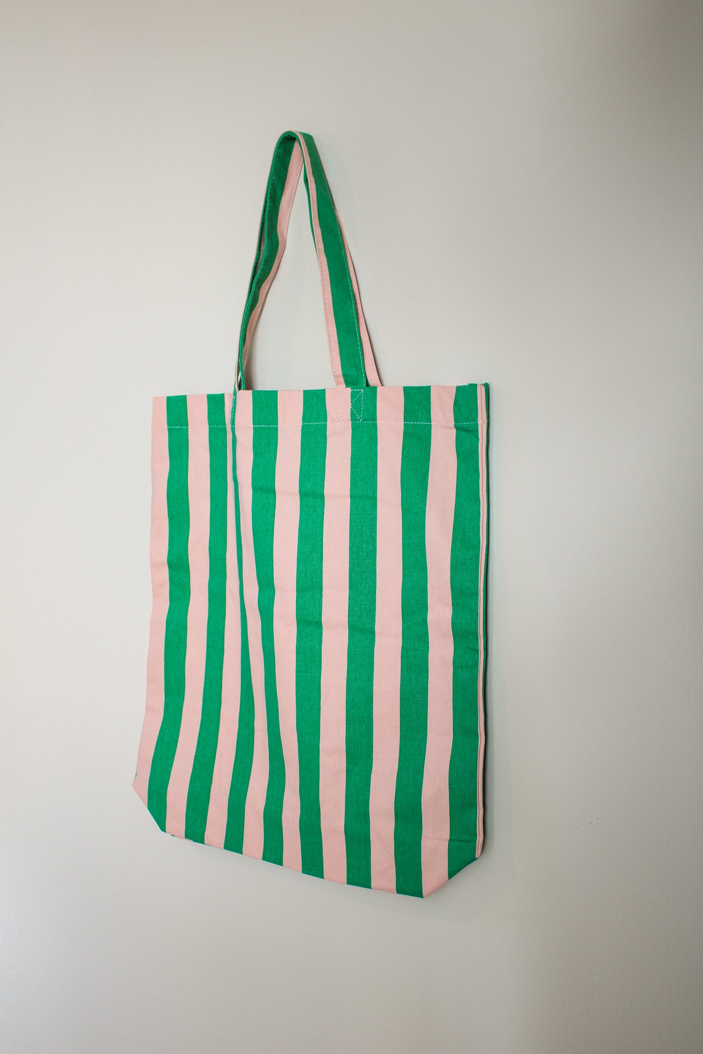 Tas streep groen roze