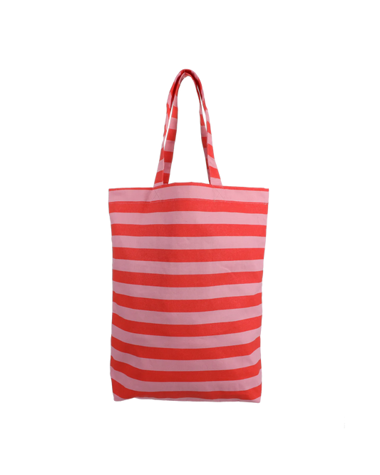 Tas streep rood roze